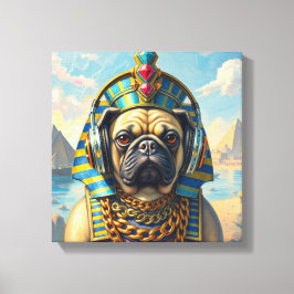 PHARAOH TUT-PUG 2 CANVAS AFDRUK