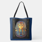 Pharaoh Tutankhamun Fine Art Fabric Bag Draagtas (Achterkant)