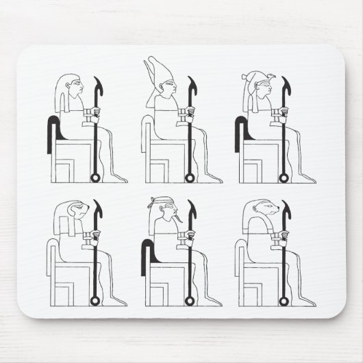 Pharaohs en Egyptische goden op school Muismat (Voorkant)