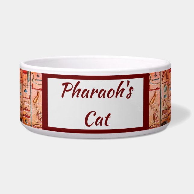 Pharaoh's kat keramische pet Bowl Voerbakje (Voorkant)