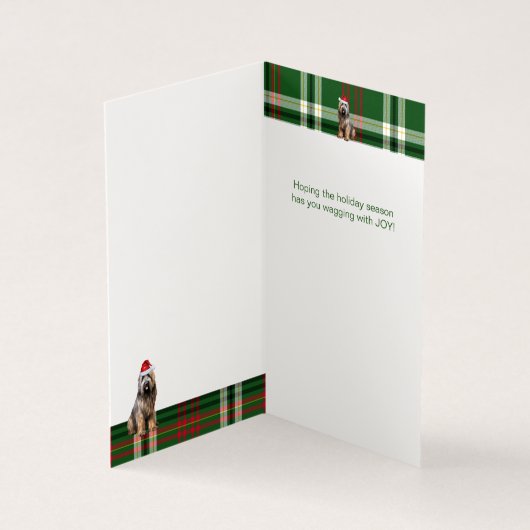 Pharde de vacances Berger Chien vert Plaid Noël (Inside)