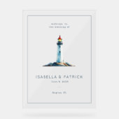 Phare à l'aquarelle gris serein (Recto)
