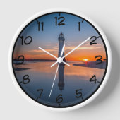 Phare À Sunrise Wall Horloge (Recto)