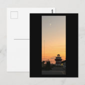 Phare au coucher du soleil avec carte postale de l (Devant / Derrière)