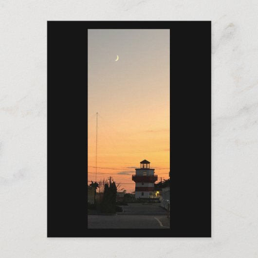 Phare au coucher du soleil avec carte postale de l (Devant)