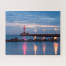 Phare au lever du soleil puzzle photo