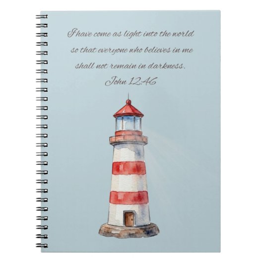 Phare avec cahier Jean 12:46 (Devant)
