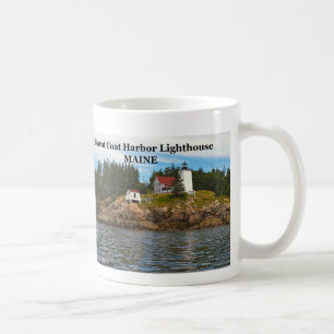 Phare brûlé de port de manteau, tasse du Maine