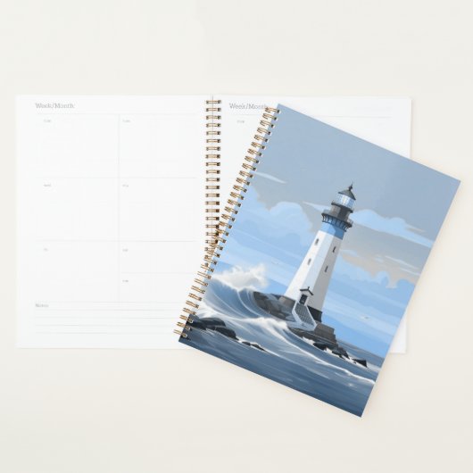 Phare coloré sur l'océan (Devant avec enveloppe)