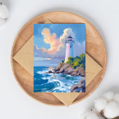 Phare côtier | Carte de mer aux vagues de l'océan