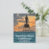 Phare d'American Shoal, Floride Carte postale (Debout devant)