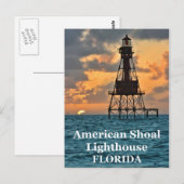 Phare d'American Shoal, Floride Carte postale (Devant / Derrière)