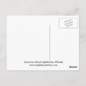 Phare d'American Shoal, Floride Carte postale (Dos)