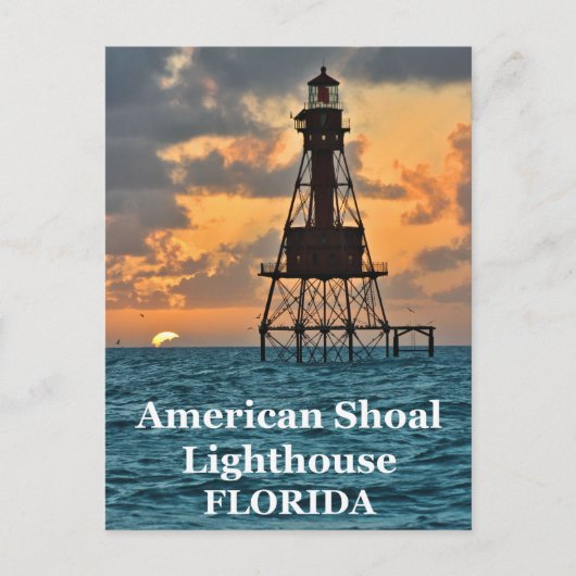 Phare d'American Shoal, Floride Carte postale (Devant)