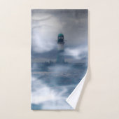Phare dans la tempête - Mer Baltique (Serviette à main)