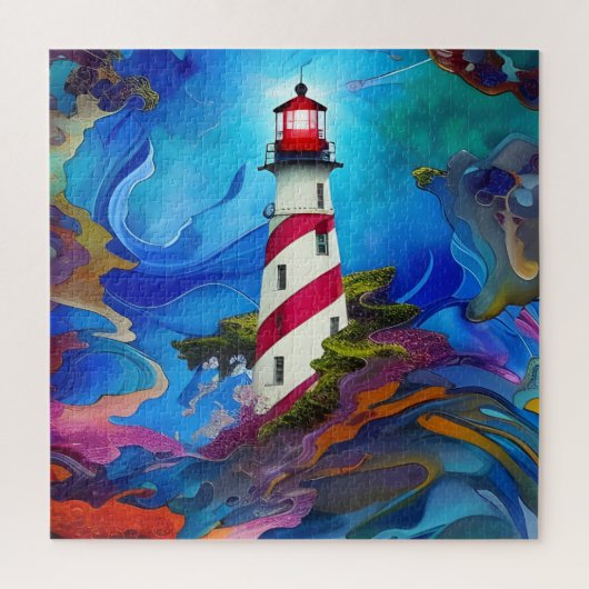 Phare dans un puzzle de tempête (Vertical)