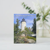 Phare de Baker Island, Maine Carte postale (Debout devant)