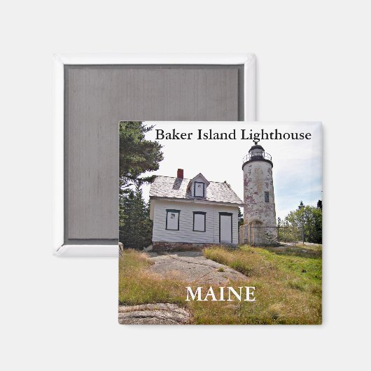 Phare de Baker Island, Maine Magnet (Recto/Verso)