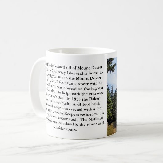 Phare de Baker Island, Maine Mug (Devant gauche)