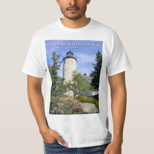 Phare de Baker Island, Maine T-Shirt (Devant)