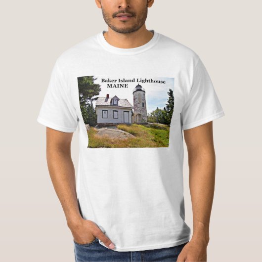 Phare de Baker Island, Maine T-Shirt (Devant)