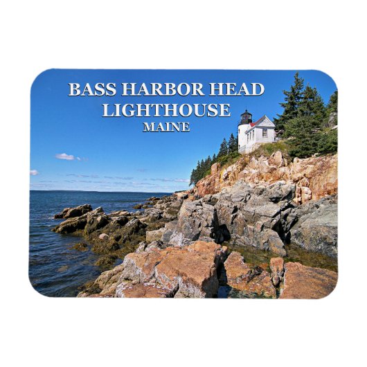 Phare de Bass Harbour Head, Maine Photo Magnet (Horizontal)