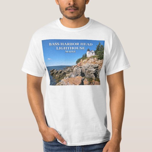Phare de Bass Harbour Head, Maine T-Shirt (Devant)