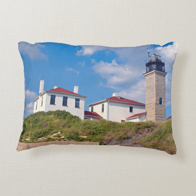 Phare de Beavertail, coussin d'accent d'Île de (Dos)
