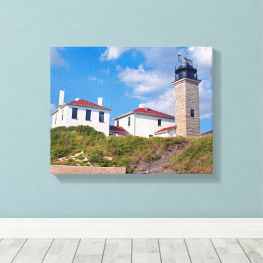 Phare de Beavertail, Rhode Island Toile Enveloppée (Insitu (Plancher de Bois))