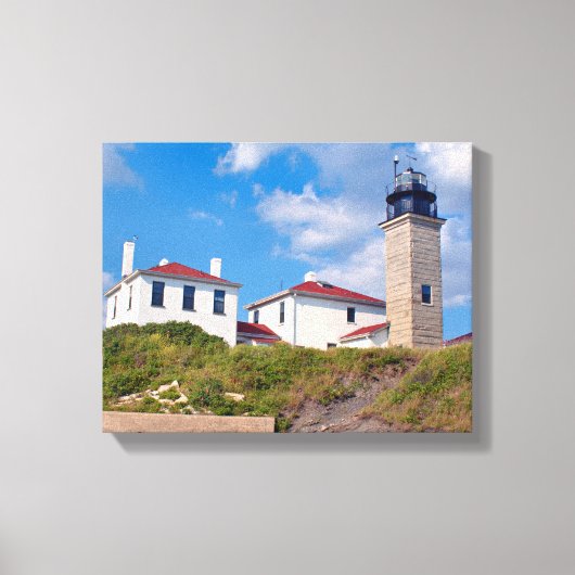 Phare de Beavertail, Rhode Island Toile Enveloppée (Recto)