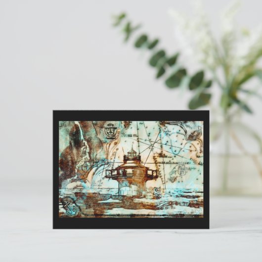 Phare de Black Ledge et carte (Debout devant)