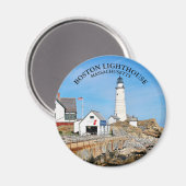 Phare de Boston, Massachusetts, aimant rond (Recto/Verso)