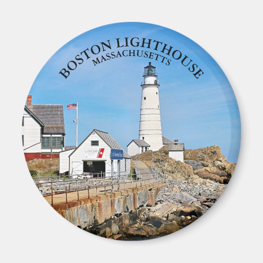 Phare de Boston, Massachusetts, aimant rond (Devant)