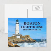 Phare de Boston, Massachusetts Carte postale (Devant / Derrière)