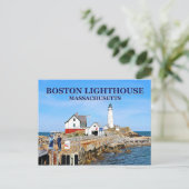 Phare de Boston, Massachusetts Carte postale (Debout devant)