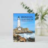 Phare de Boston, Massachusetts Carte postale (Debout devant)