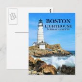 Phare de Boston, Massachusetts Carte postale (Devant / Derrière)