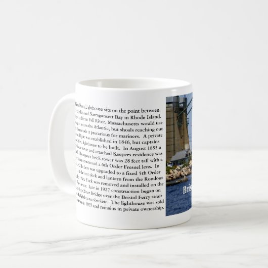 Phare de Bristol Ferry, Rhode Island Mug (Devant gauche)