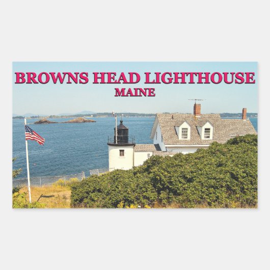 Phare de Browns Head, Stickers Maine (Devant)