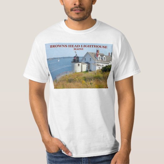 Phare de Browns Head, T-Shirt Maine (Devant)