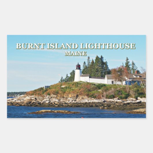Phare de Burnt Island, Stickers Maine (Devant)
