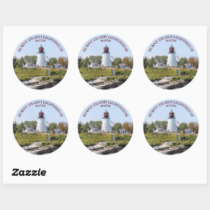 Phare de Burnt Island, Stickers ronds du Maine