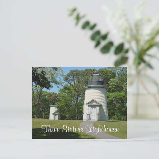 Phare de Cape Cod Three Sisters, carte postale (Debout devant)