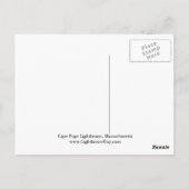 Phare de Cape Poge, carte postale du Massachusetts (Dos)