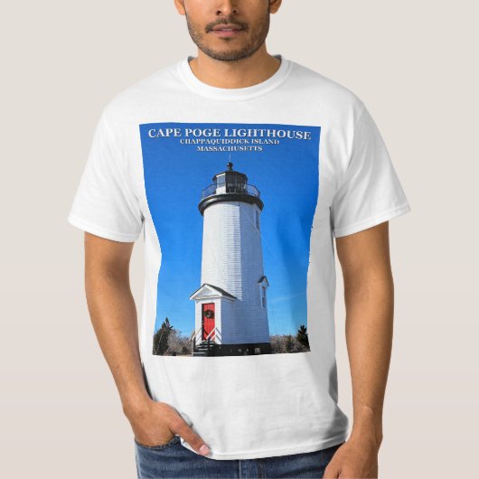 Phare de Cape Poge, T-Shirt Massachusetts (Devant)
