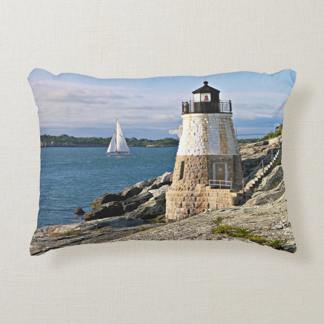 Phare de Castle Hill, Rhode Island Coussin d'ascen (Devant)
