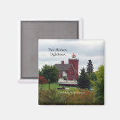 Phare de deux ports et aimant de bateau (Recto/Verso)