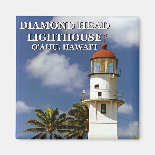 Phare de Diamond Head, O'ahu, Hawai'i Magnet (Devant)