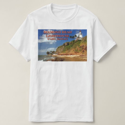 Phare de Diamond Head, O'ahu, T-shirt Hawai'i (Design devant)
