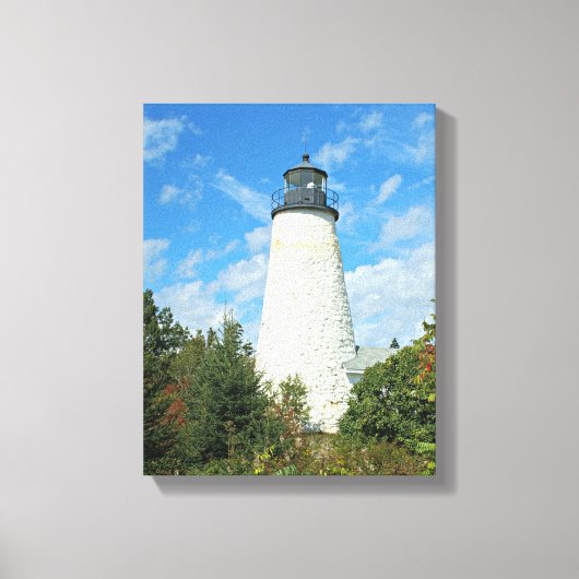 Phare de Dyce Head, Maine Toile Enveloppée Imprime (Recto)